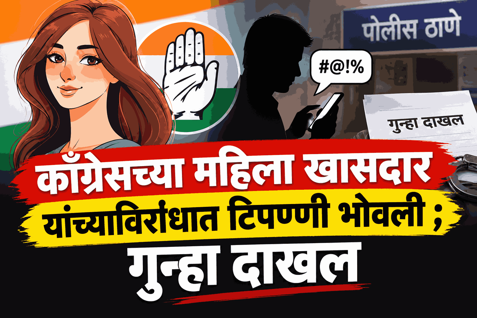 काँग्रेसच्या महिला खासदार यांच्याविरोधात टिपण्णी भोवली ; गुन्हा दाखल
