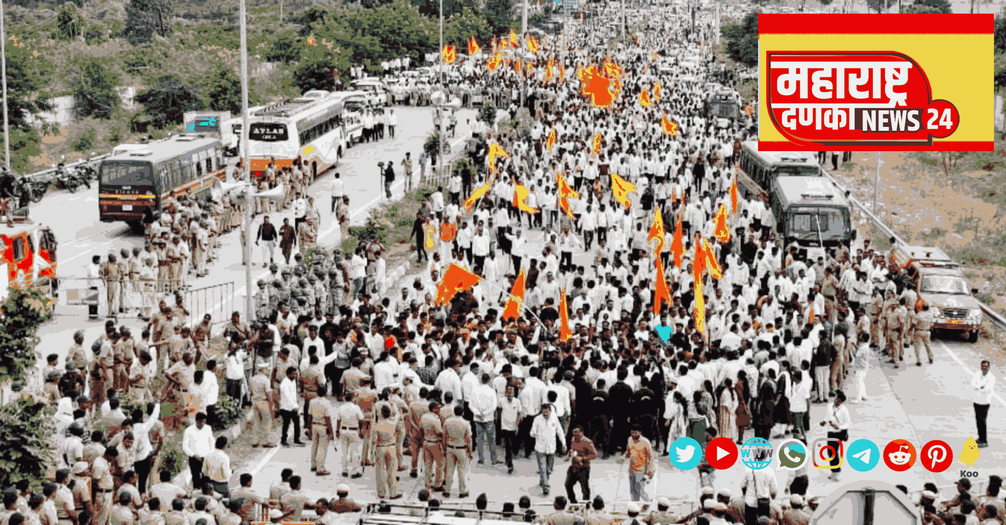 शेतकऱ्यांच्या हक्कासाठी संघर्ष; समृद्धी महामार्गावर तणाव